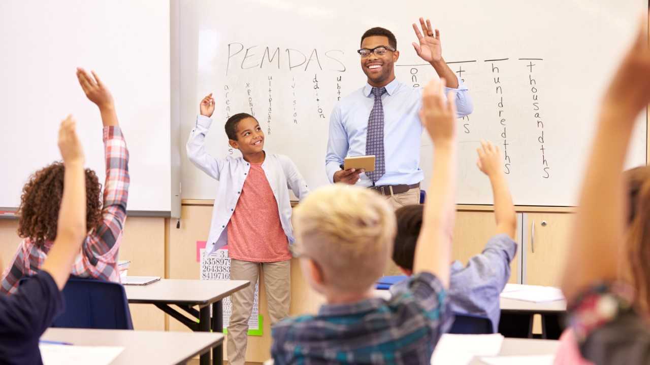 Teacher and Students graphic